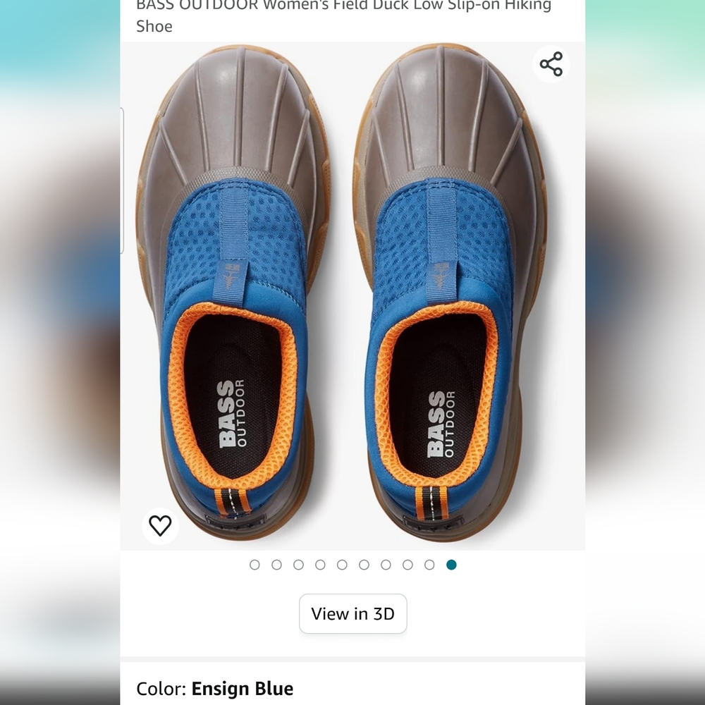 Bass Outdoors  Blue Duck Rain Boots Womens 9 Medium New